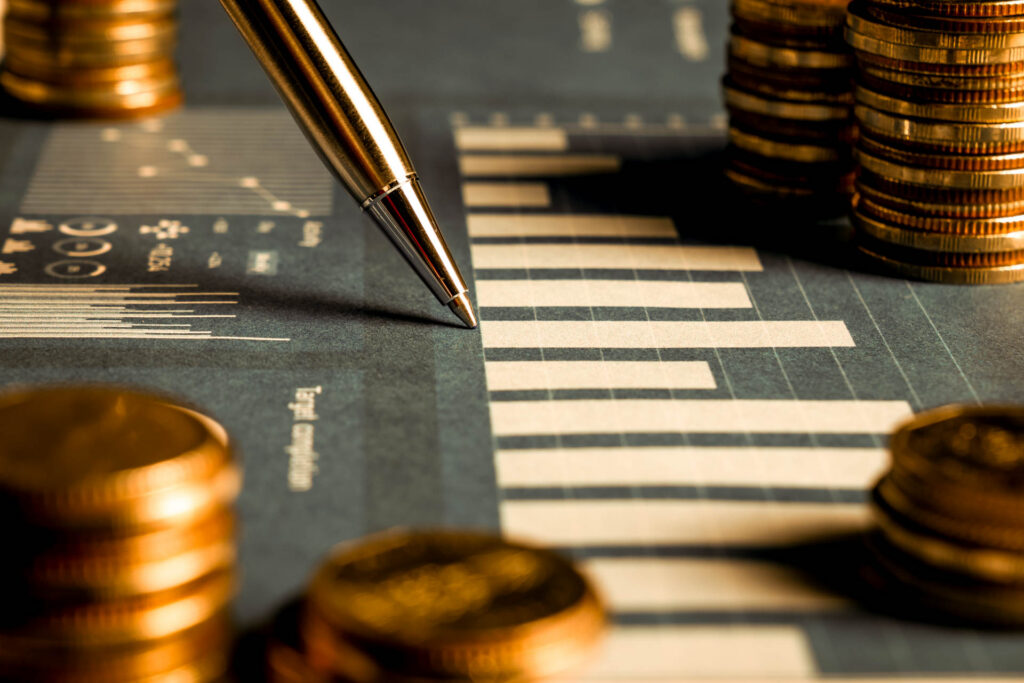 Stacks of gold coins representing savings and financial growth