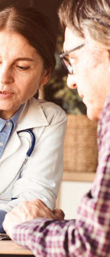 Doctor consulting with a patient in a medical office